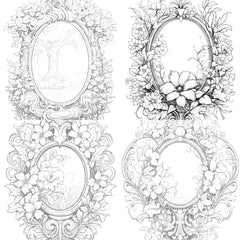 Blooming Mirror Coloring Book - CraftNest - Digital Crafting and Art