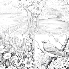 Springtime Garden Coloring Book - CraftNest - Digital Crafting and Art