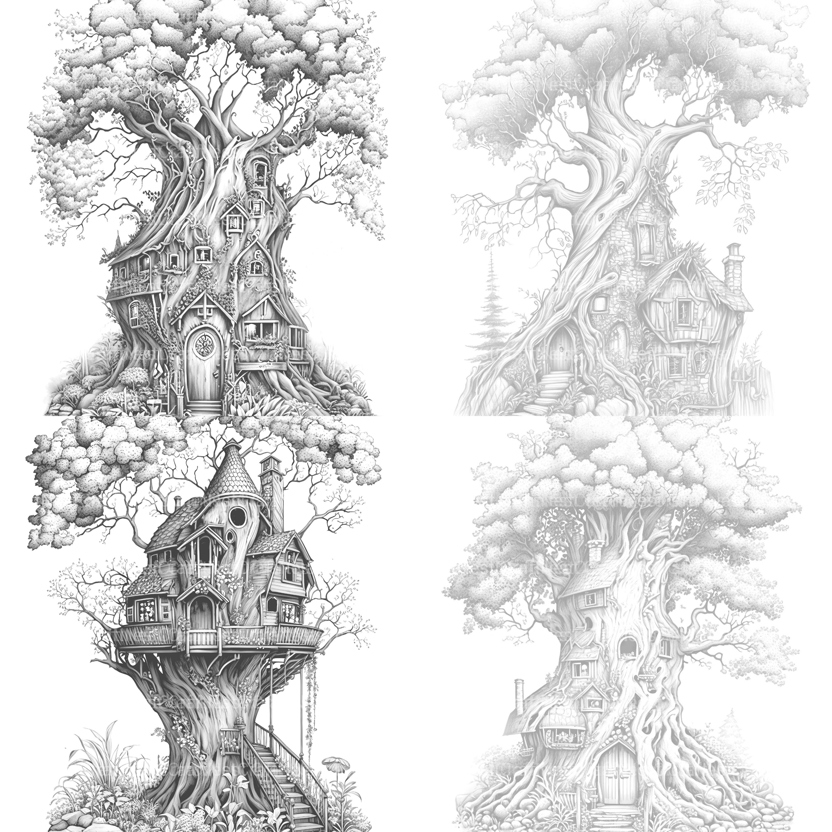 Treehouse Coloring Book 3 - CraftNest - Digital Crafting and Art