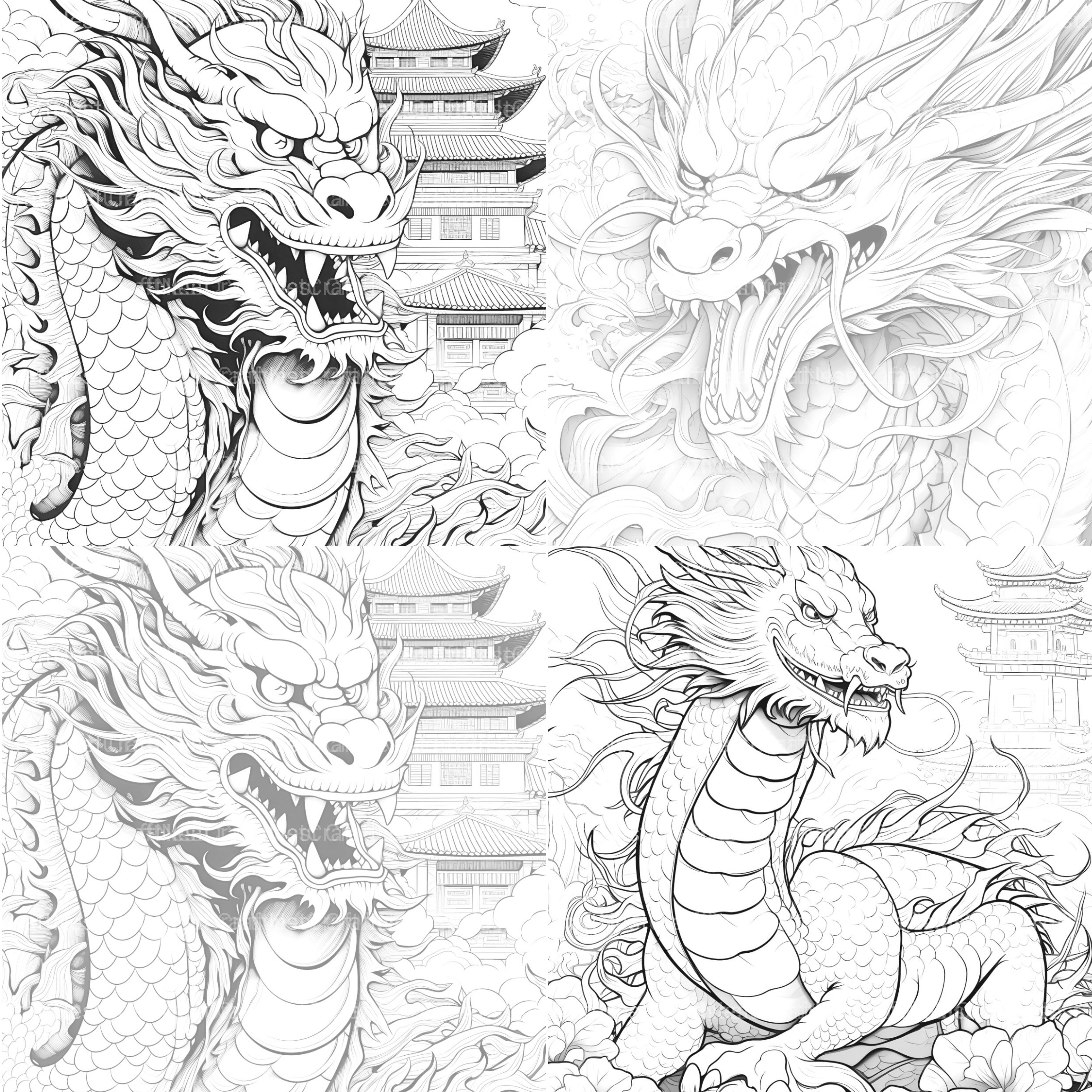 Dragon Coloring Book - CraftNest - Digital Crafting and Art