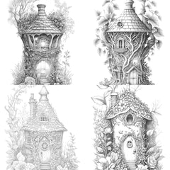 Secret Garden Fairy House Coloring Book - CraftNest - Digital Crafting and Art