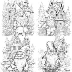 Gnome Coloring Book 2 - CraftNest - Digital Crafting and Art