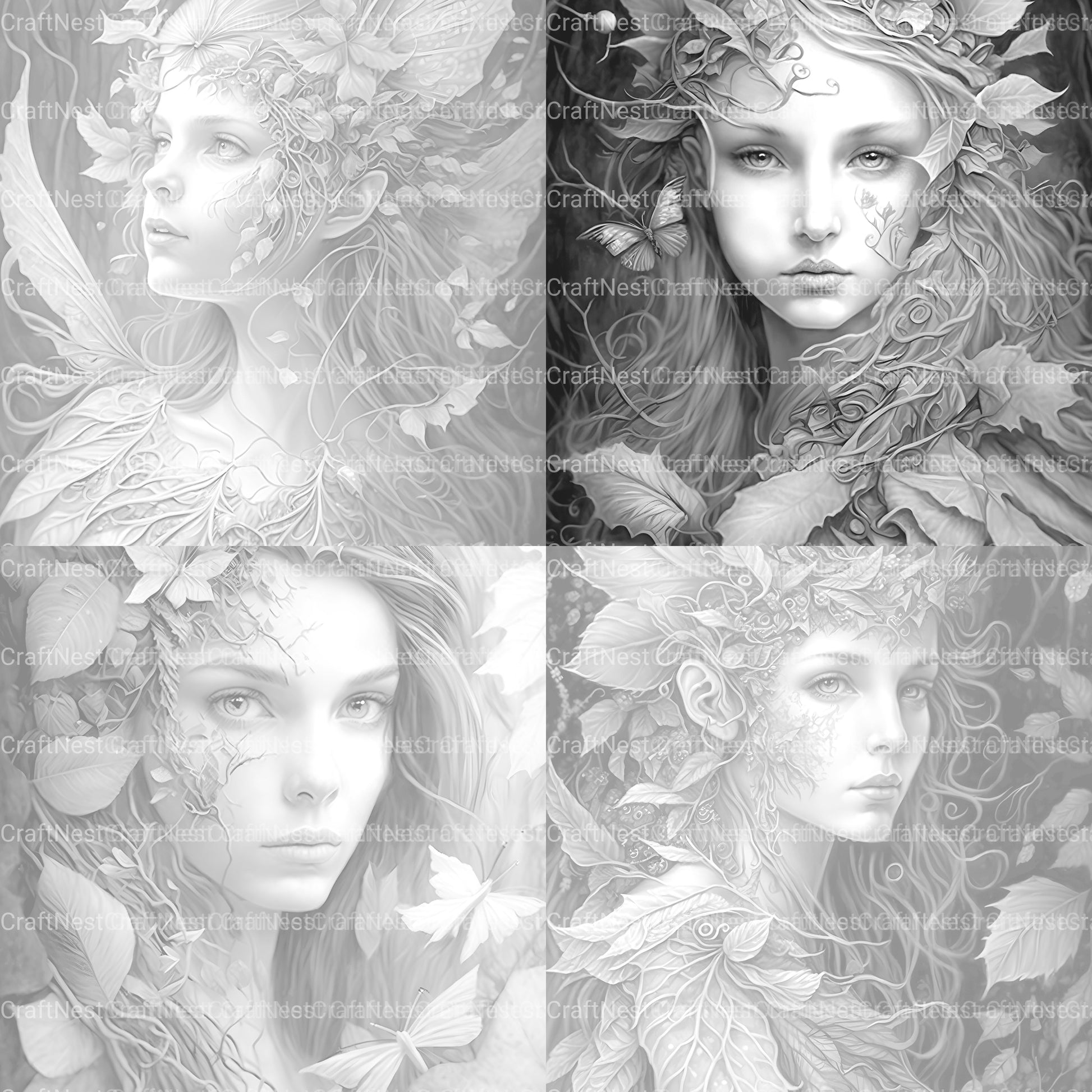 Forest Fairy Coloring Book - CraftNest - Digital Crafting and Art