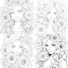 Venetian Carnival Woman Coloring Book - CraftNest - Digital Crafting and Art