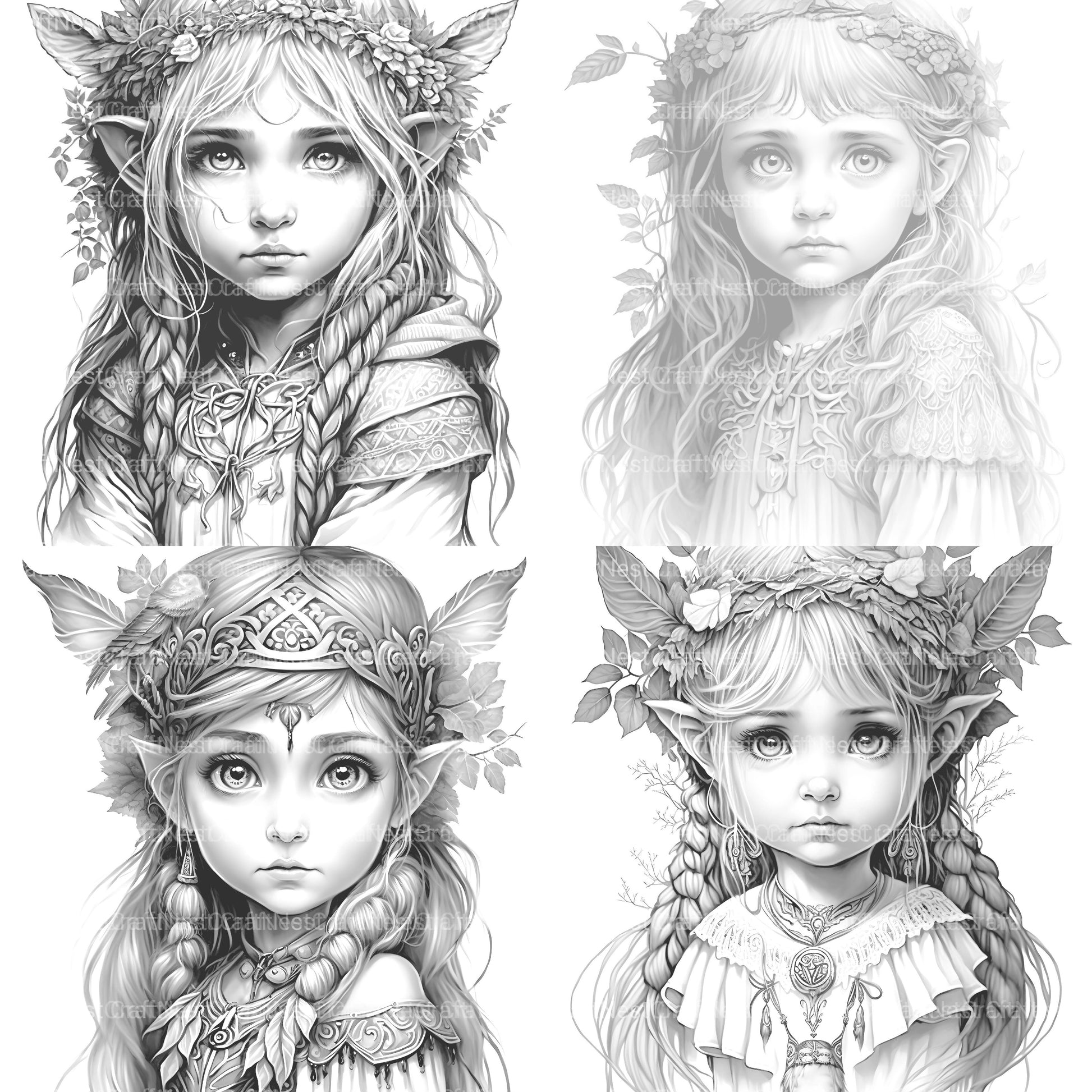 Fairy Girl Coloring Book - CraftNest - Digital Crafting and Art