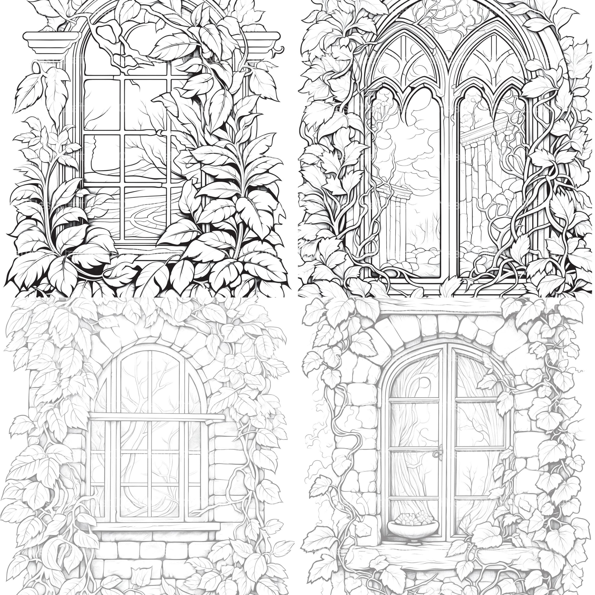 Blooming Window Coloring Book - CraftNest - Digital Crafting and Art