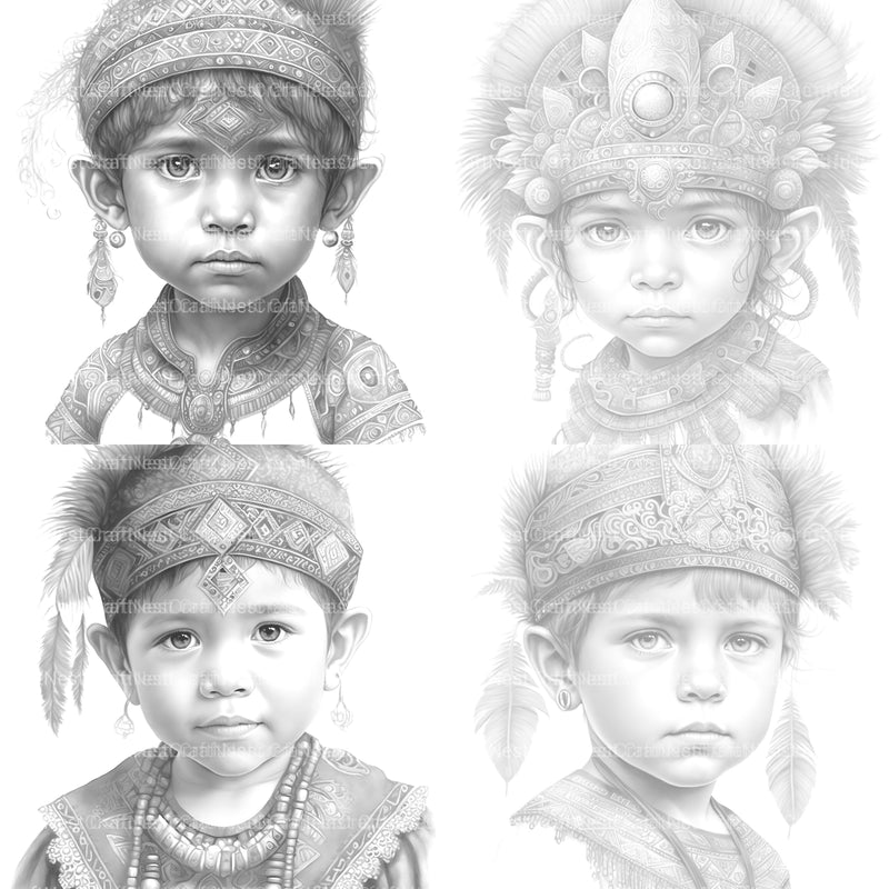 Inca Girl Coloring Book - CraftNest - Digital Crafting and Art