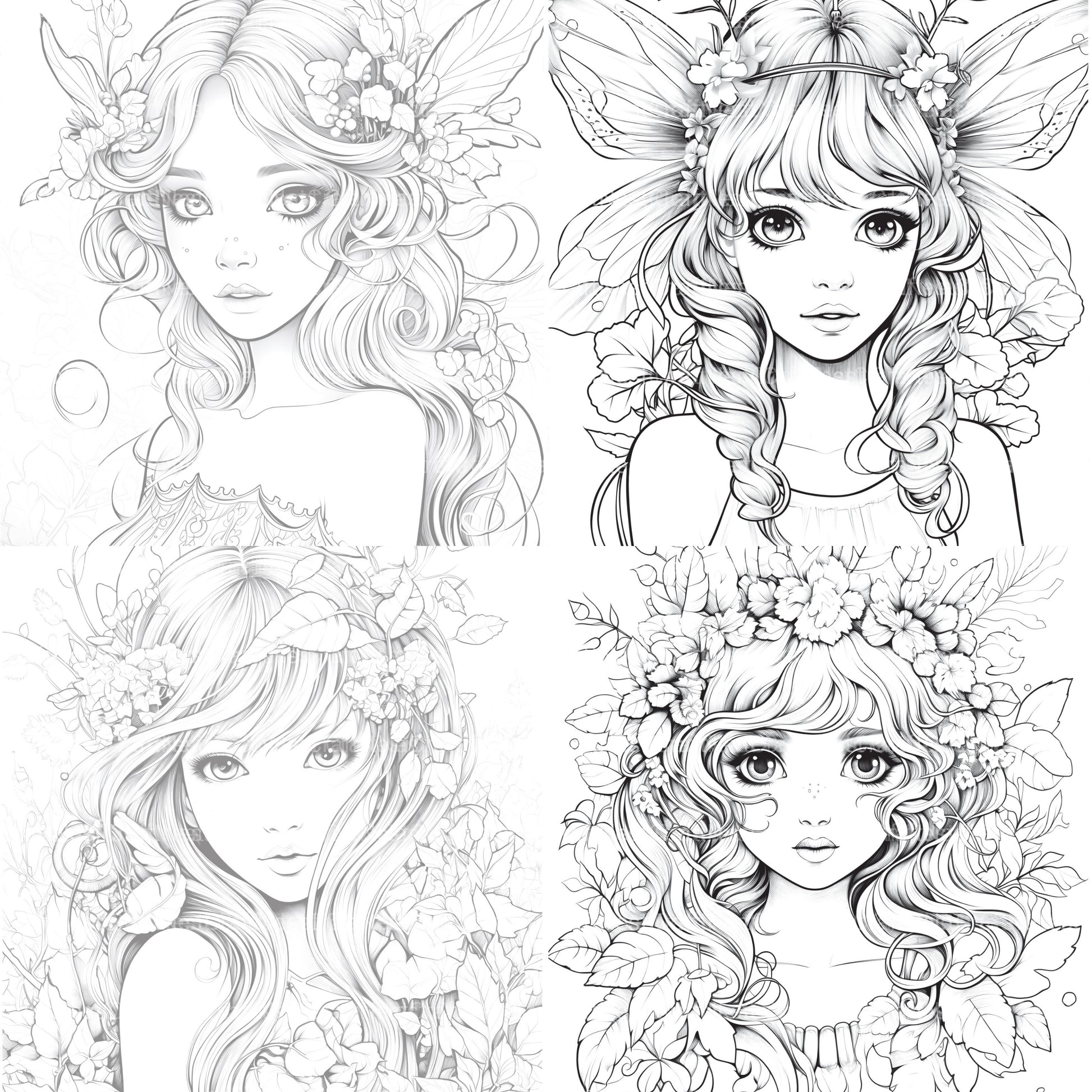 Forest Fairies Coloring Book - CraftNest - Digital Crafting and Art