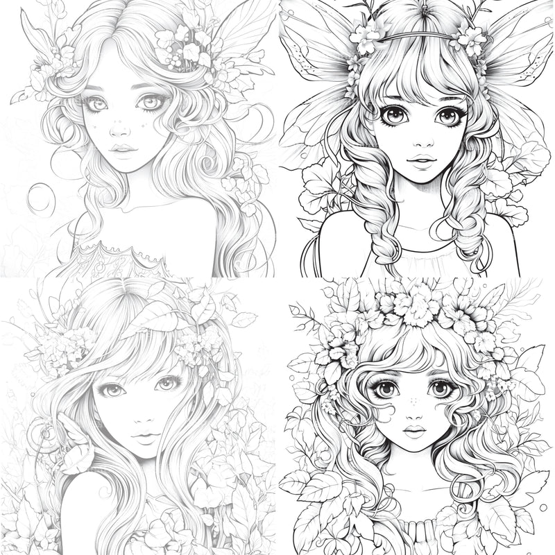 Forest Fairies Coloring Book - CraftNest - Digital Crafting and Art
