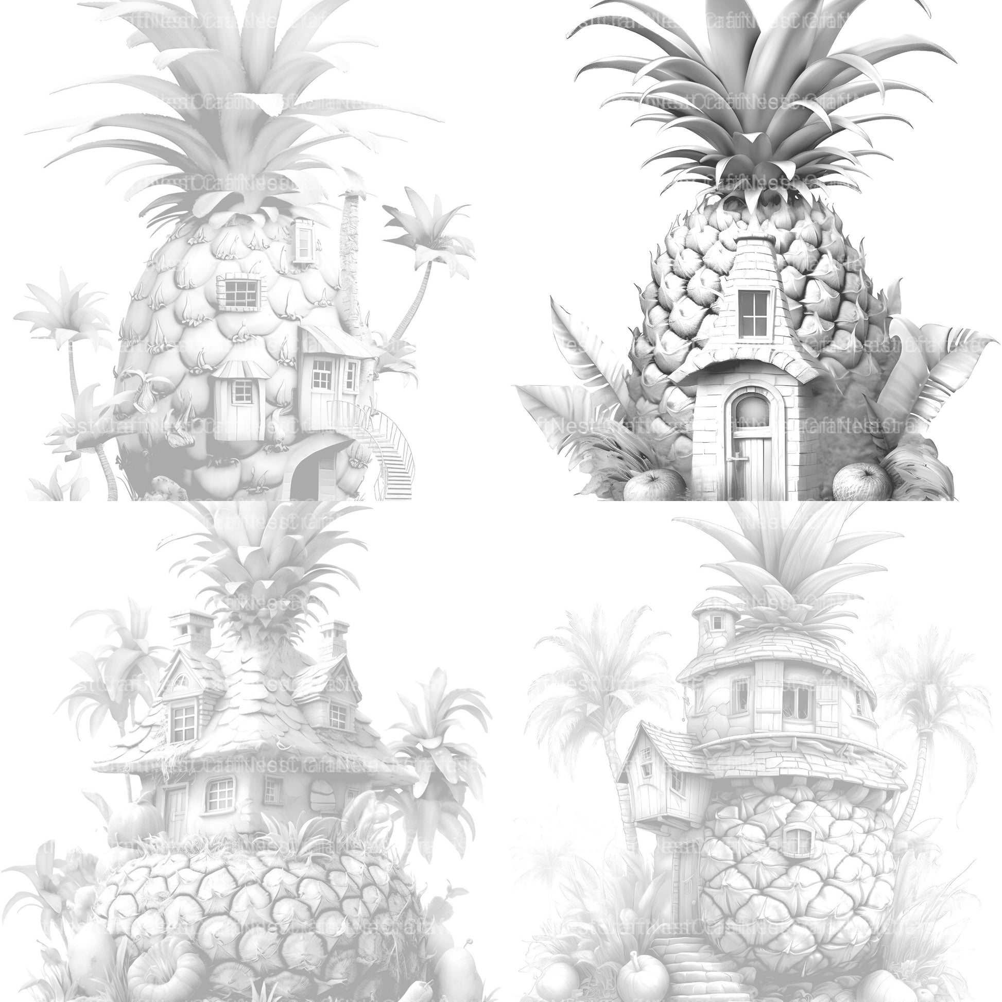 Fairy House Coloring Book - CraftNest - Digital Crafting and Art