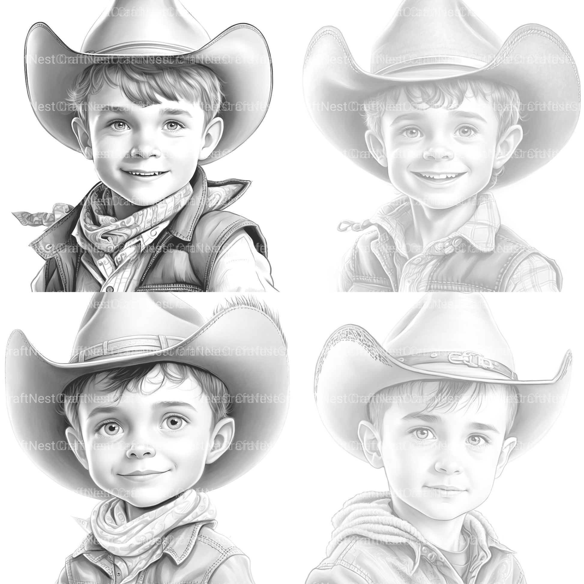 Cowgirl Coloring Book - CraftNest - Digital Crafting and Art