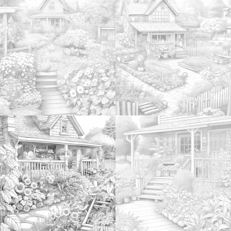 Farmers Garden Coloring Book - CraftNest - Digital Crafting and Art