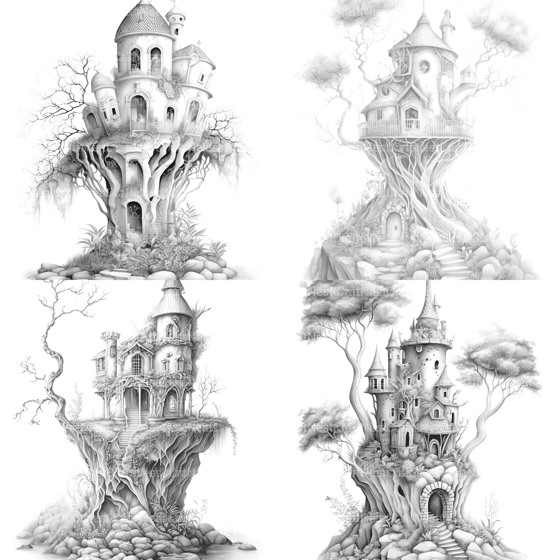 Fairy Fort Coloring Book - CraftNest - Digital Crafting and Art