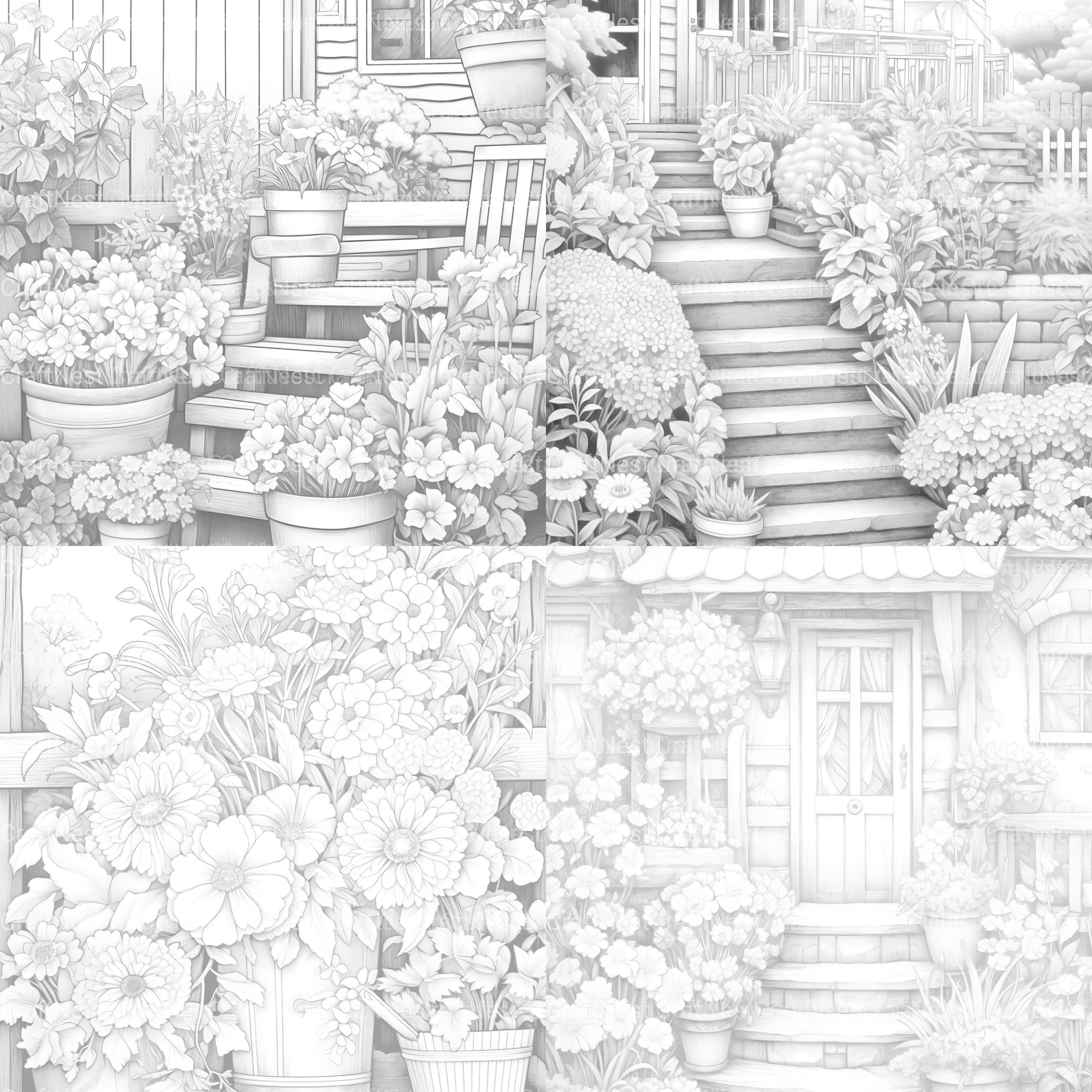 Spring Garden Coloring Book - CraftNest - Digital Crafting and Art