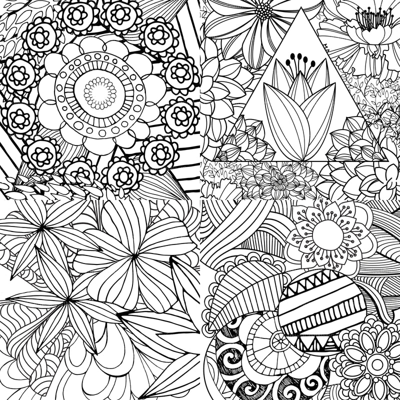 Colorist Heaven Flower Coloring Book - CraftNest - Digital Crafting and Art