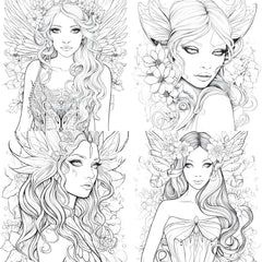 Beautiful Fairies Coloring Book - CraftNest - Digital Crafting and Art