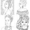 African Woman Portrait Coloring Book