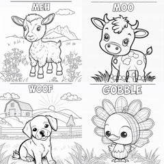 Farm Animals Coloring Book - CraftNest - Digital Crafting and Art