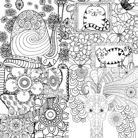 Colorist Heaven Animal Coloring Book - CraftNest - Digital Crafting and Art