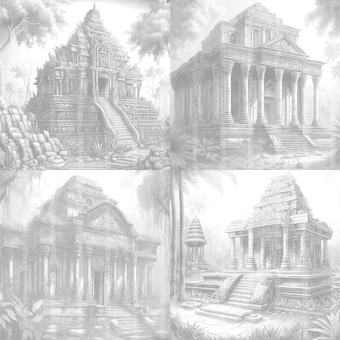 Lost Temples Coloring Book - CraftNest - Digital Crafting and Art