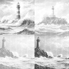 Lighthouses Coloring Book - CraftNest - Digital Crafting and Art