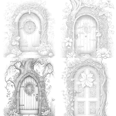 Enchanted Fairy Doors Coloring Book - CraftNest - Digital Crafting and Art