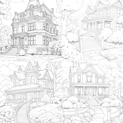 Autumn House Coloring Book - CraftNest - Digital Crafting and Art
