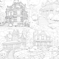 Autumn House Coloring Book - CraftNest - Digital Crafting and Art