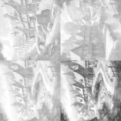 Medieval Village Coloring Book - CraftNest - Digital Crafting and Art