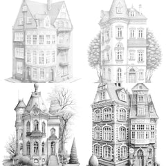 German Tiny House Coloring Book - CraftNest - Digital Crafting and Art