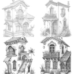 Mexican Tiny House Coloring Book - CraftNest - Digital Crafting and Art