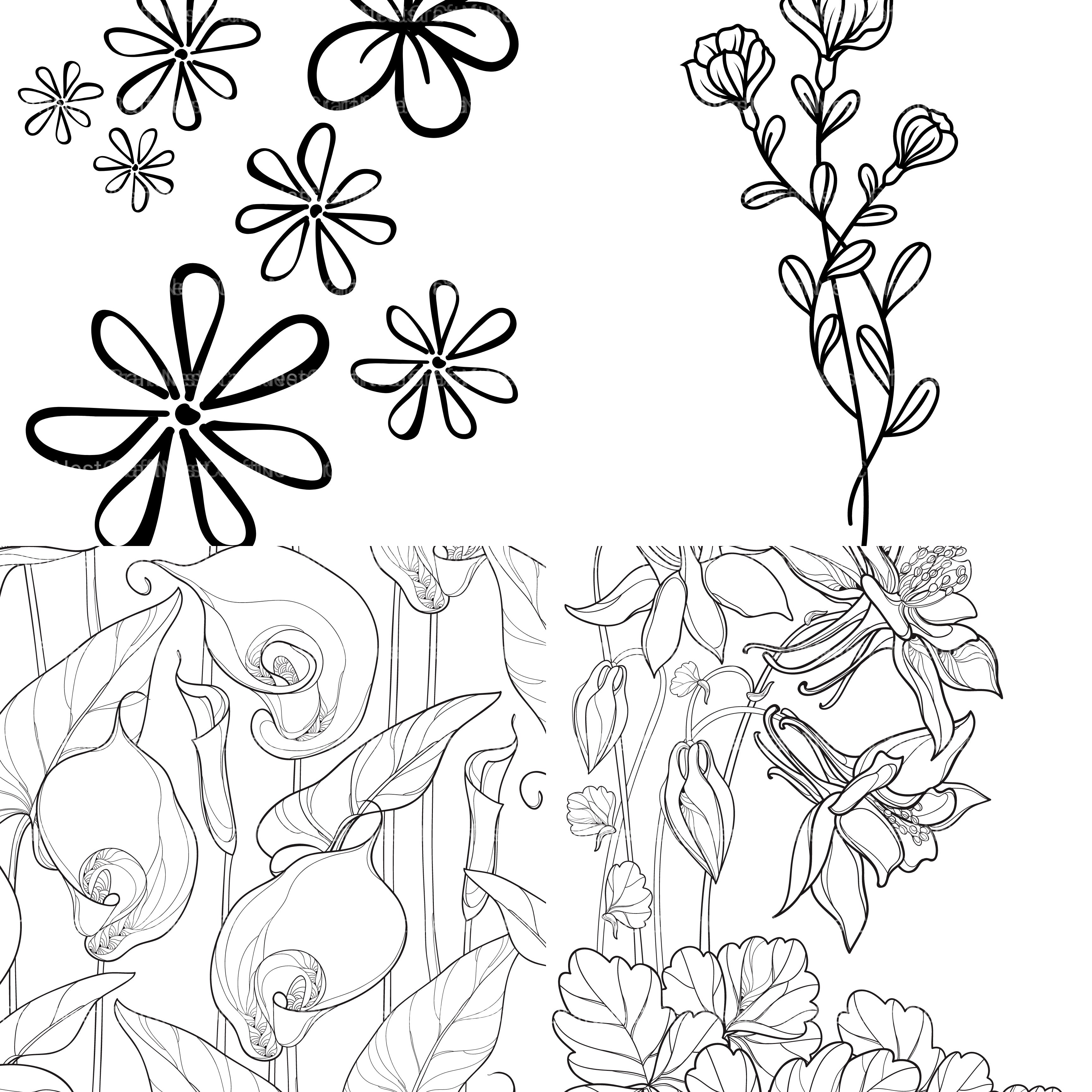 Floral Coloring Book - CraftNest - Digital Crafting and Art