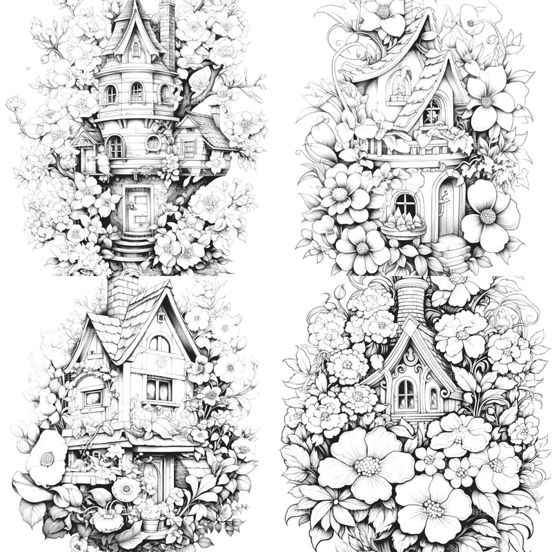 Blooming House Coloring Book - CraftNest - Digital Crafting and Art