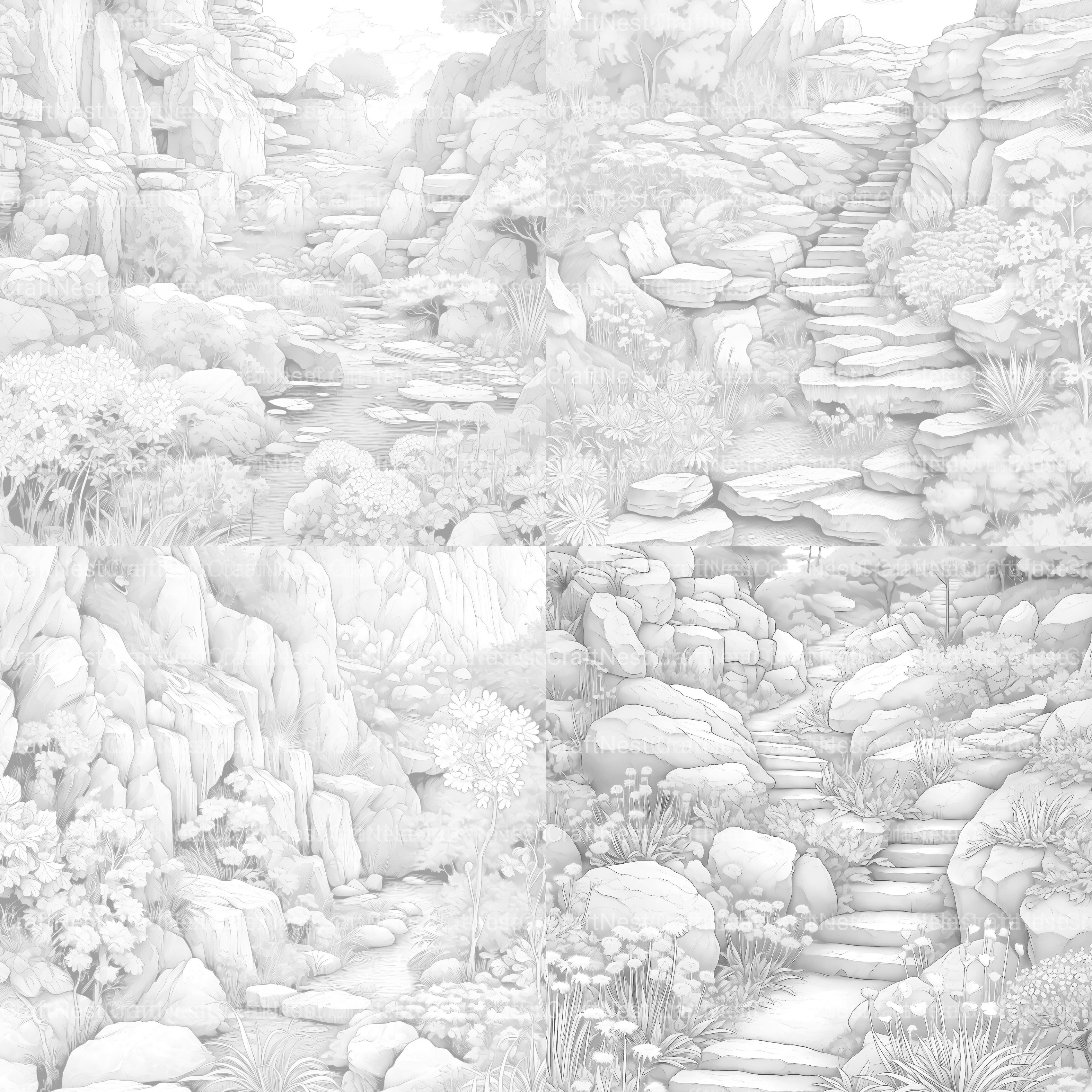Rock Garden Coloring Book - CraftNest - Digital Crafting and Art