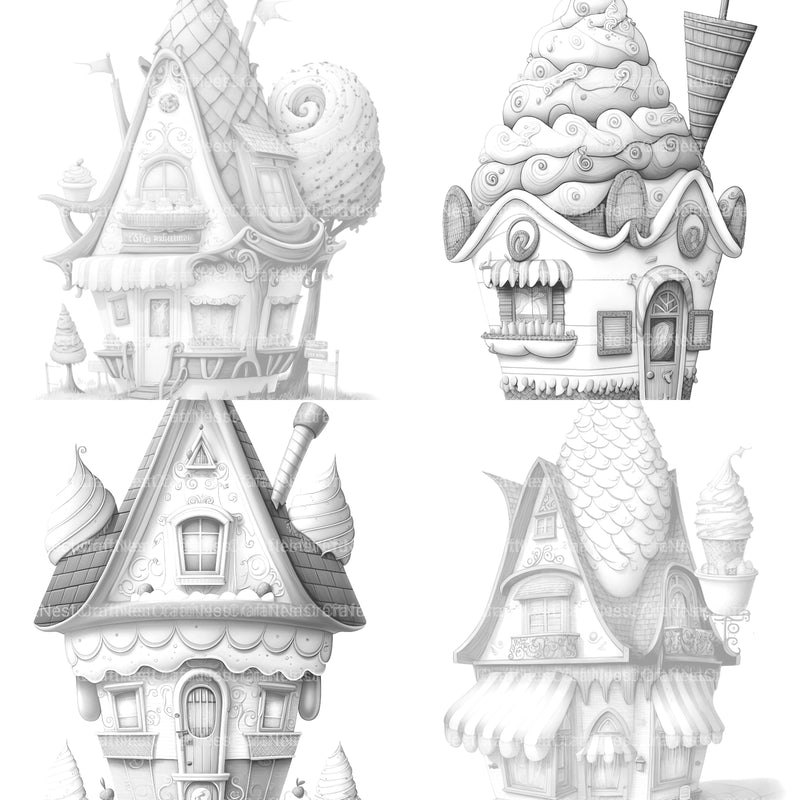 Ice Cream House Coloring Book - CraftNest - Digital Crafting and Art