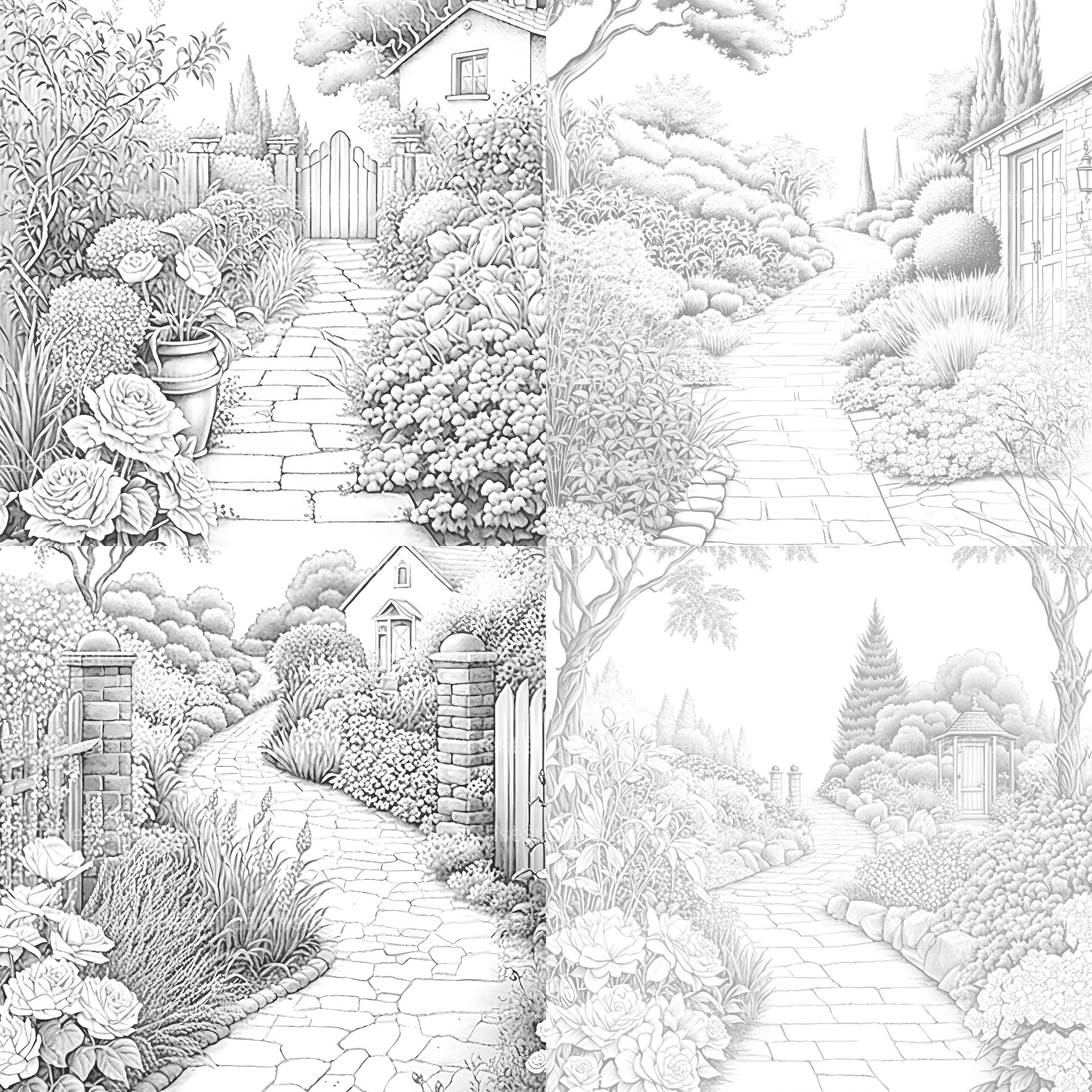 Garden Path Coloring Book - CraftNest - Digital Crafting and Art