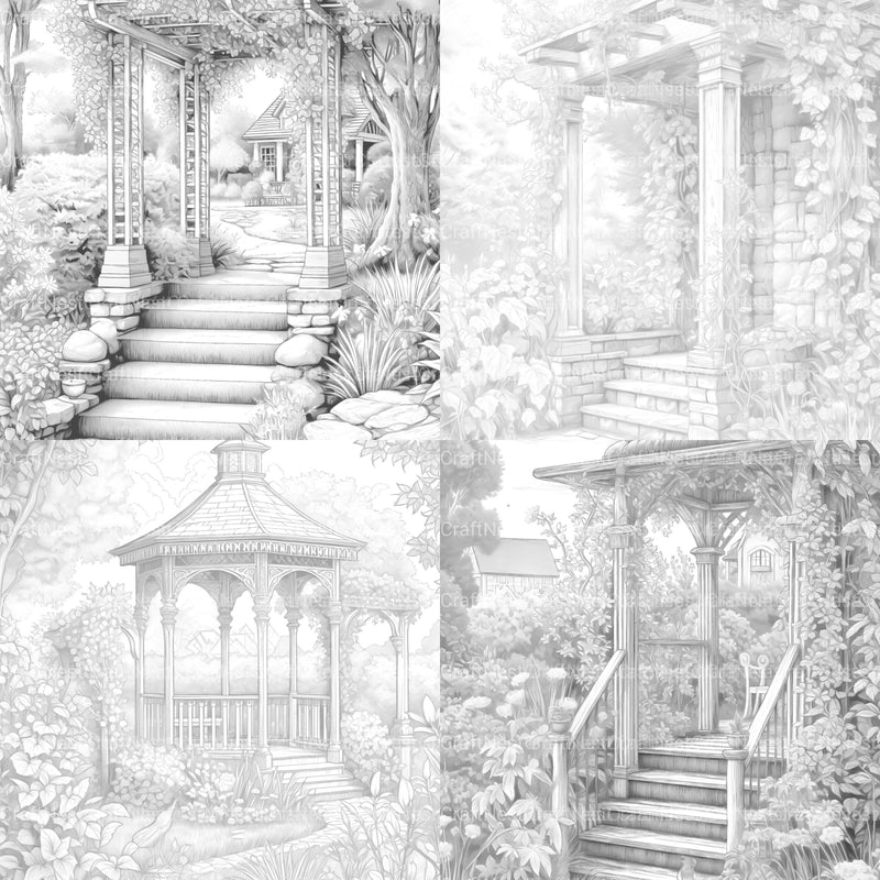 Garden Arbor Coloring Book - CraftNest - Digital Crafting and Art