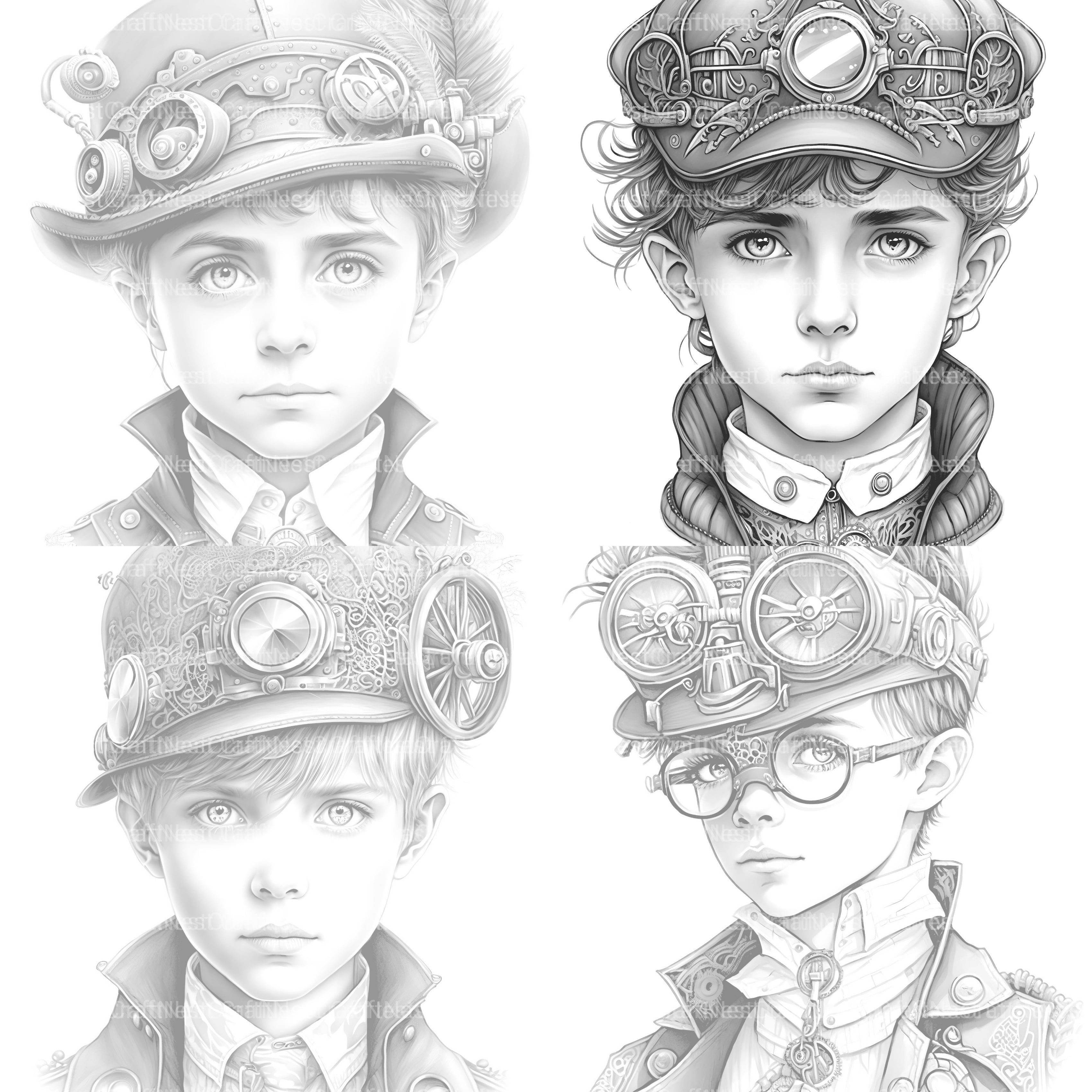 Young Woman Coloring Book - CraftNest - Digital Crafting and Art