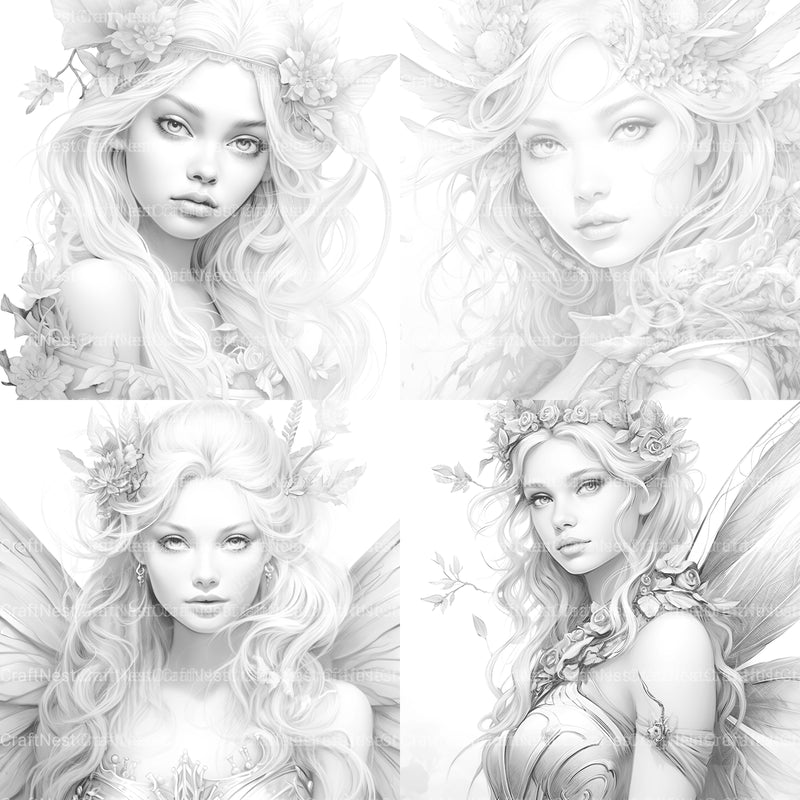 Beautiful Fairy Coloring Book - CraftNest - Digital Crafting and Art