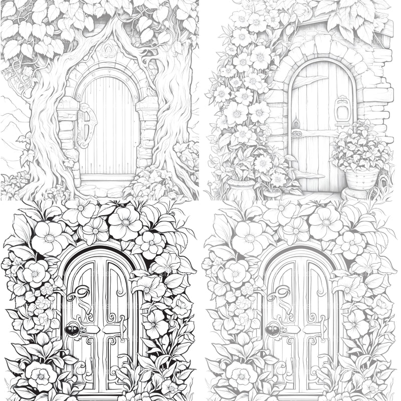 Blooming Door Coloring Book - CraftNest - Digital Crafting and Art