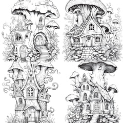 Fairy Houses Coloring Book - CraftNest - Digital Crafting and Art