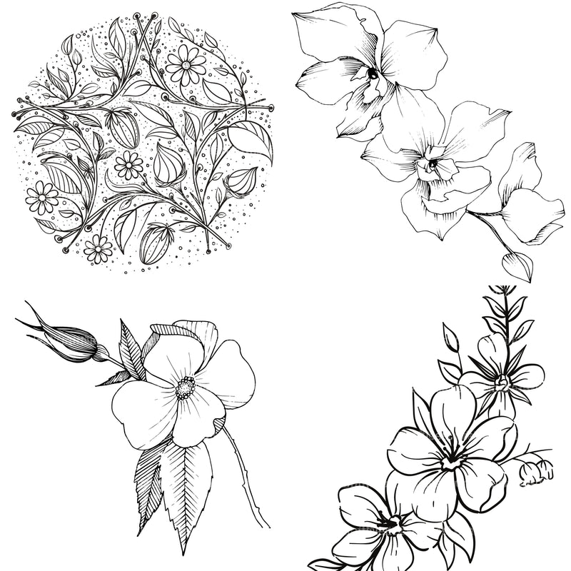 Floral Coloring Book - CraftNest - Digital Crafting and Art