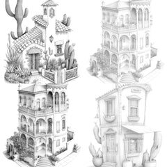 Chile Tiny House Coloring Book 1 - CraftNest - Digital Crafting and Art