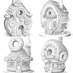 Donut House Coloring Book - CraftNest - Digital Crafting and Art