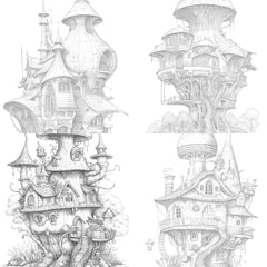 Futuristic Fairy House Coloring Book - CraftNest - Digital Crafting and Art