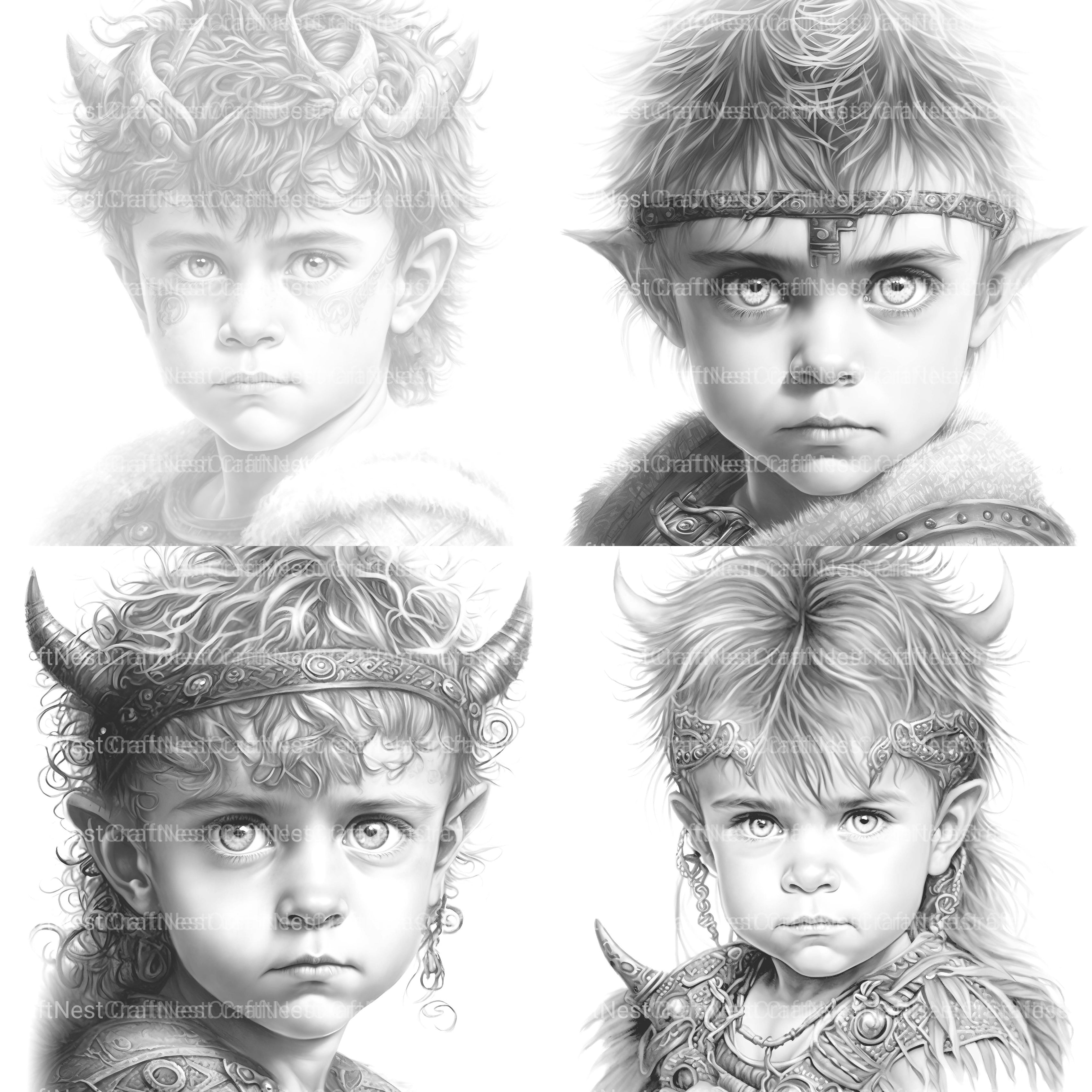 Babarian Girl Coloring Book - CraftNest - Digital Crafting and Art