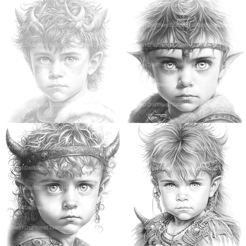 Babarian Girl Coloring Book - CraftNest - Digital Crafting and Art