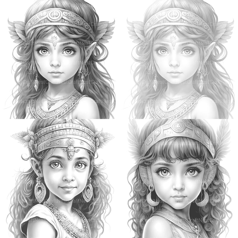 Cute Egyptian Girl Coloring Book - CraftNest - Digital Crafting and Art