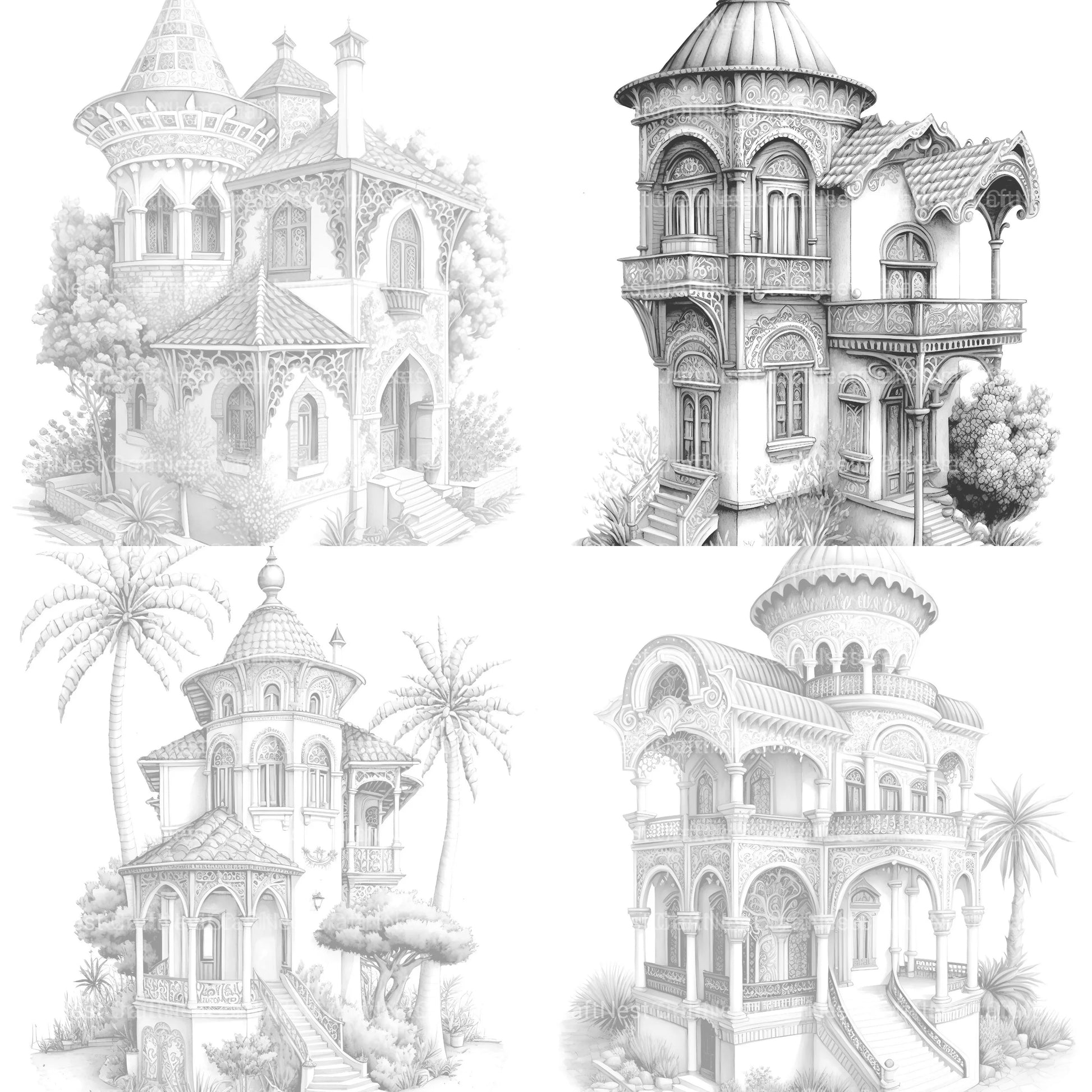 Turkish Tiny House Coloring Book - CraftNest - Digital Crafting and Art