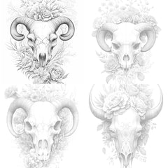 Floral Skull Coloring Book - CraftNest - Digital Crafting and Art